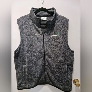 Girl Scouts Womens 2X Zip Front Sweater Vest Zip pockets Dark Grey